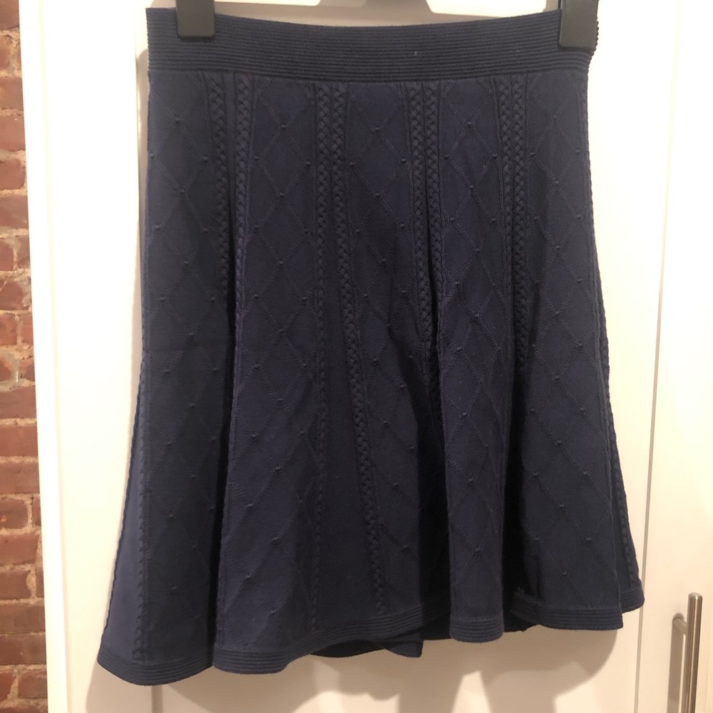 Sandro navy knit skirt